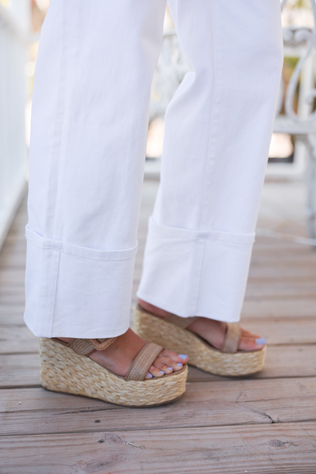Kut from the Kloth Charlotte Cuffed Jeans - Optic White