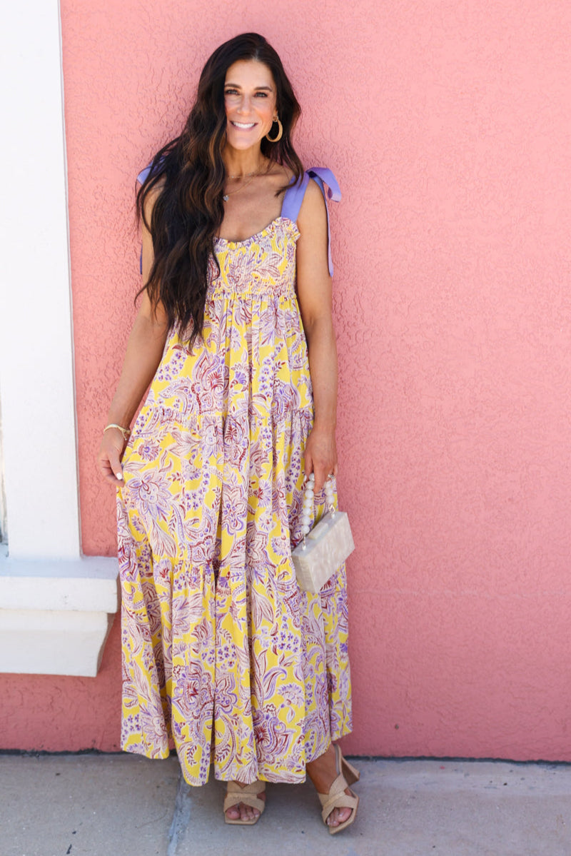 Zuri Tie Shoulder Maxi Dress