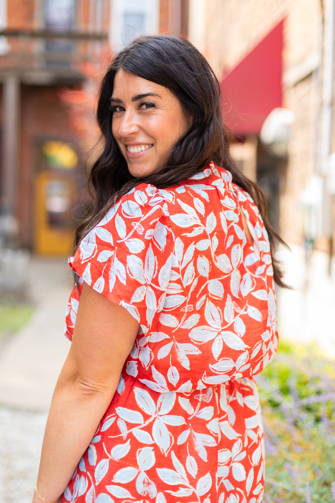 THML Lila Ruffle Mini Dress
