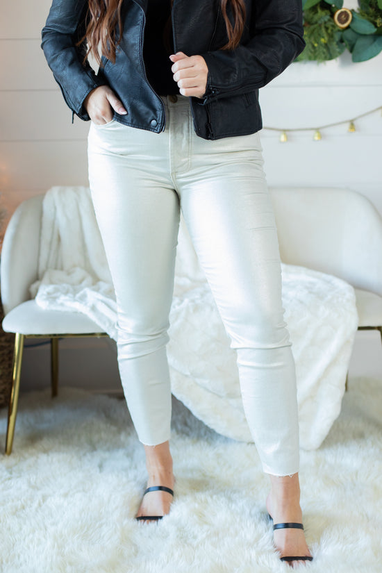 Kut from the Kloth Champagne Charlize Coated Pant | FINAL SALE