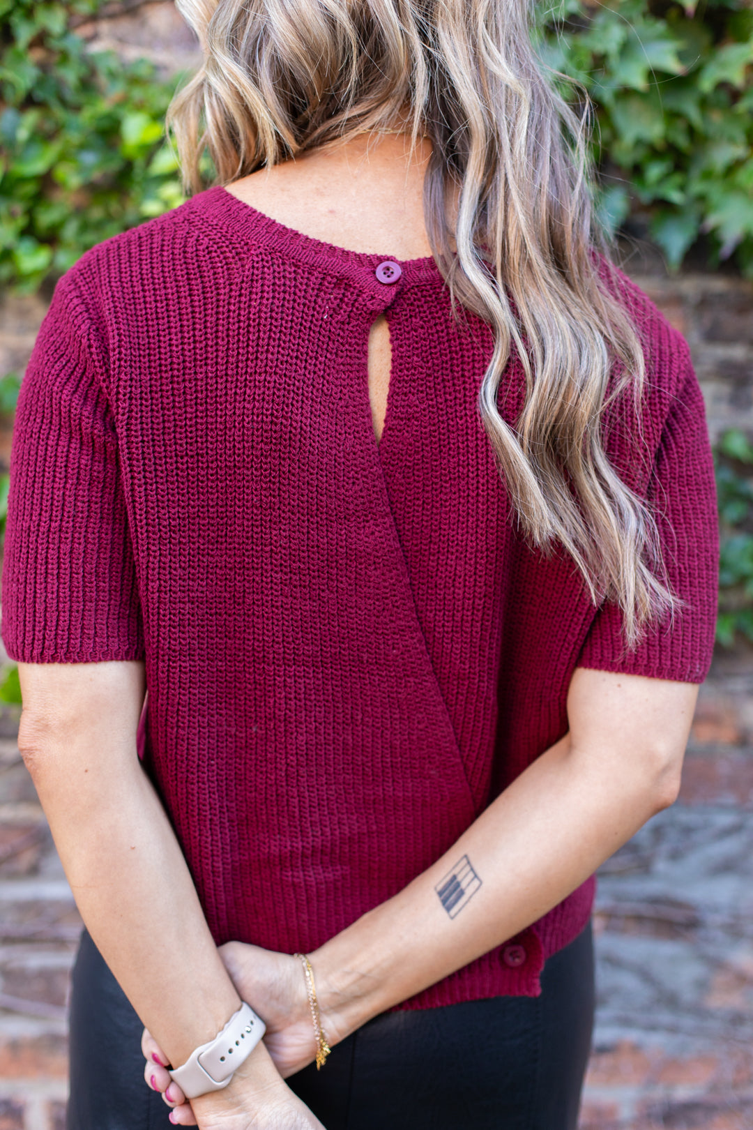 Mavis Wrap Back Sweater Living In Yellow