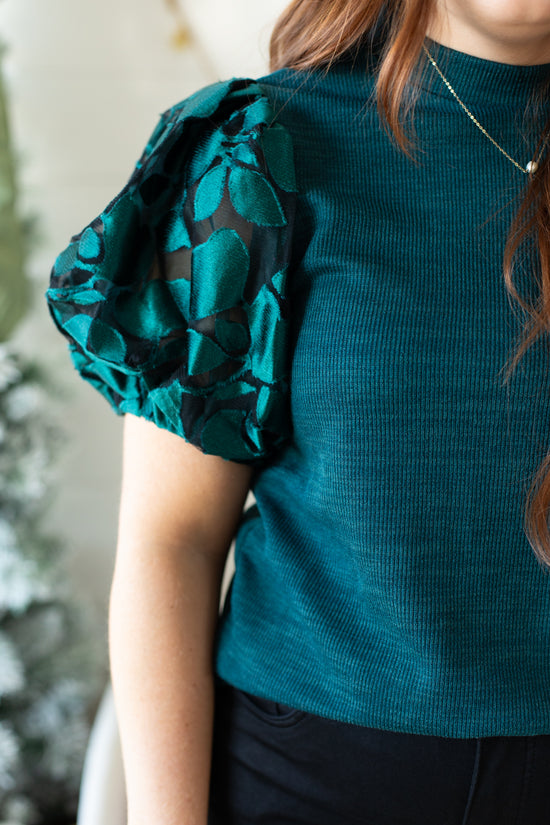 THML Luna Bubble Sleeve Top | FINAL SALE
