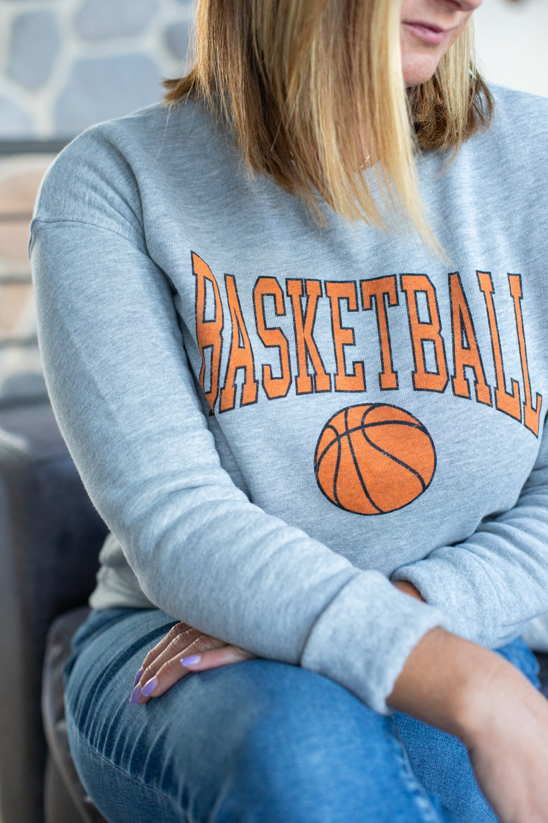Load image into Gallery viewer, Basketball Graphic Sweatshirt
