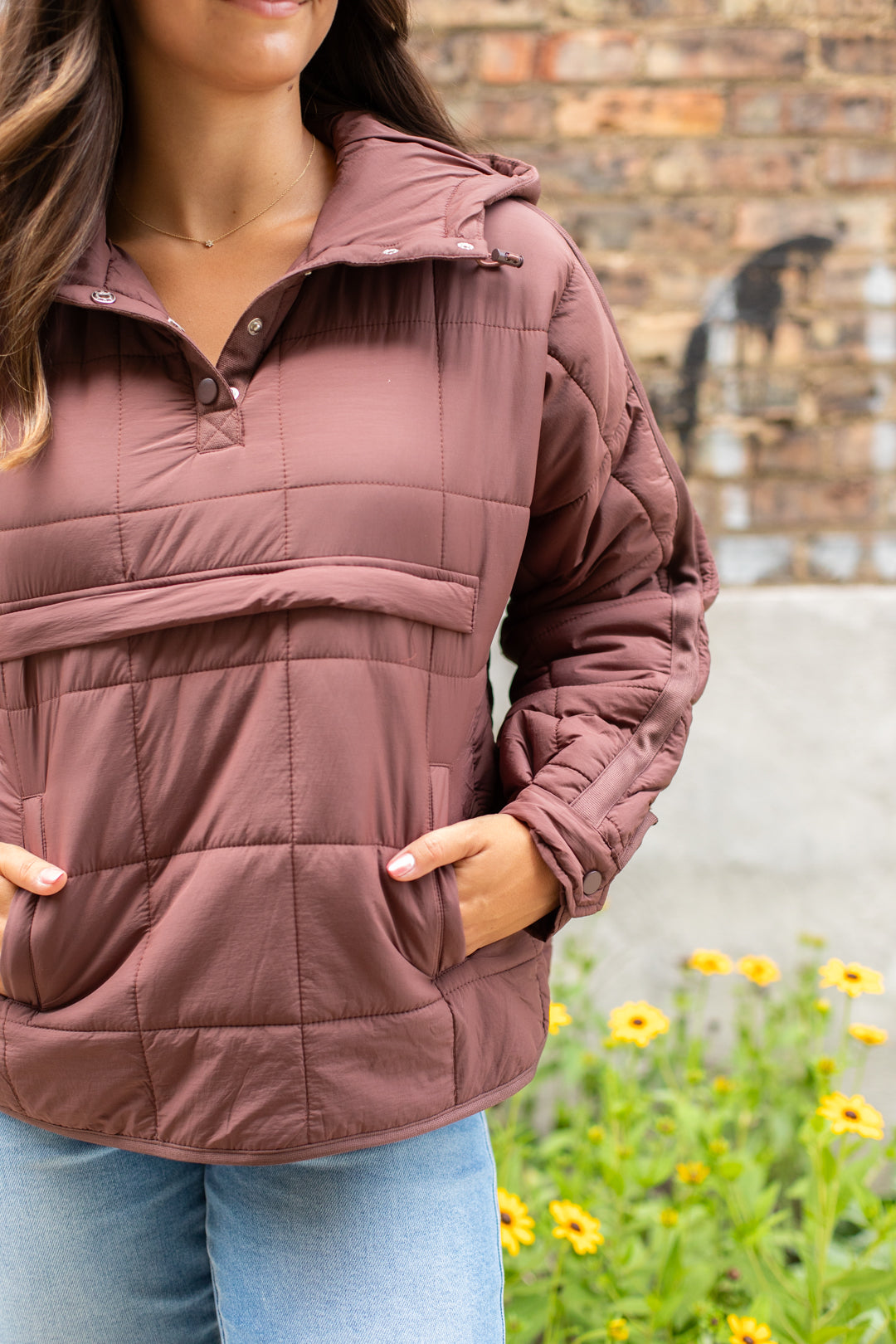 Quilted Hooded Pullover | FINAL SALE