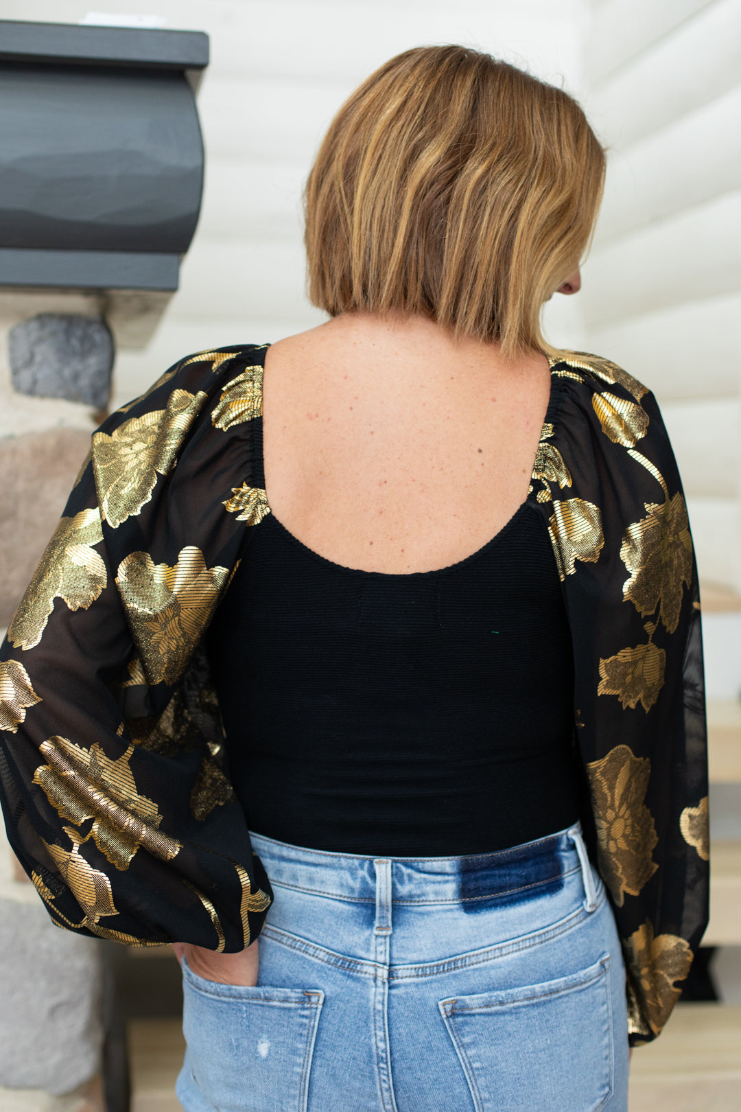 Traci Gold Floral Bodysuit | FINAL SALE