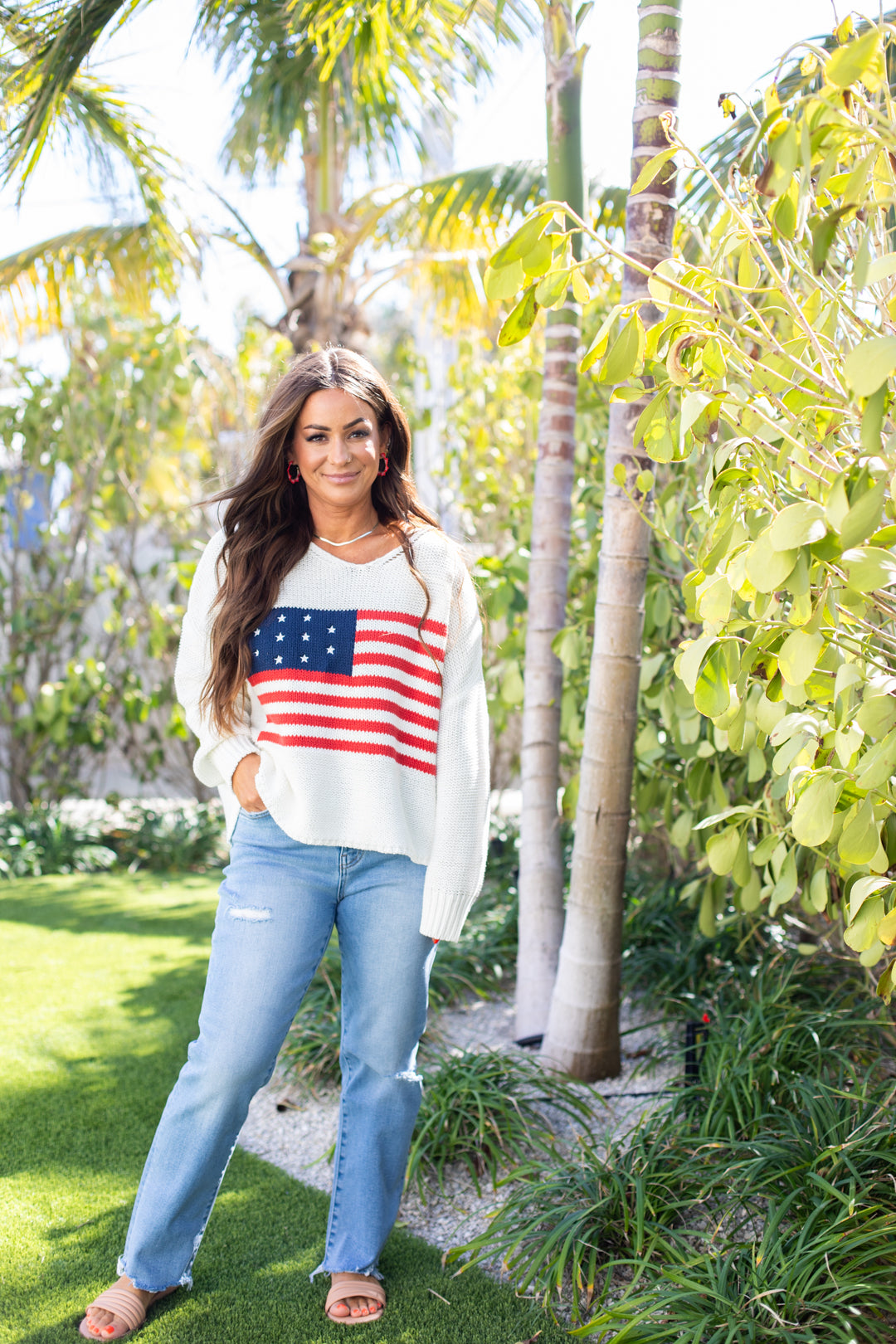 American Flag Sweater