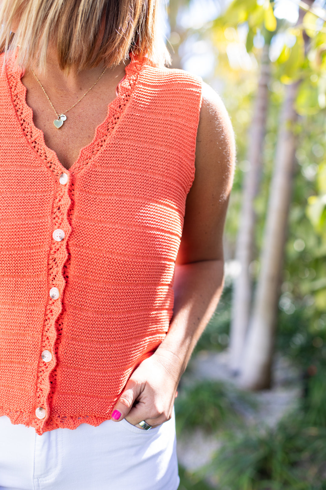 Kiani Button Up Sweater Vest