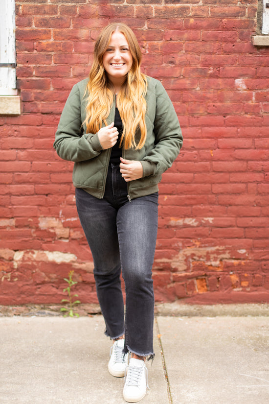 Olive Bomber Jacket