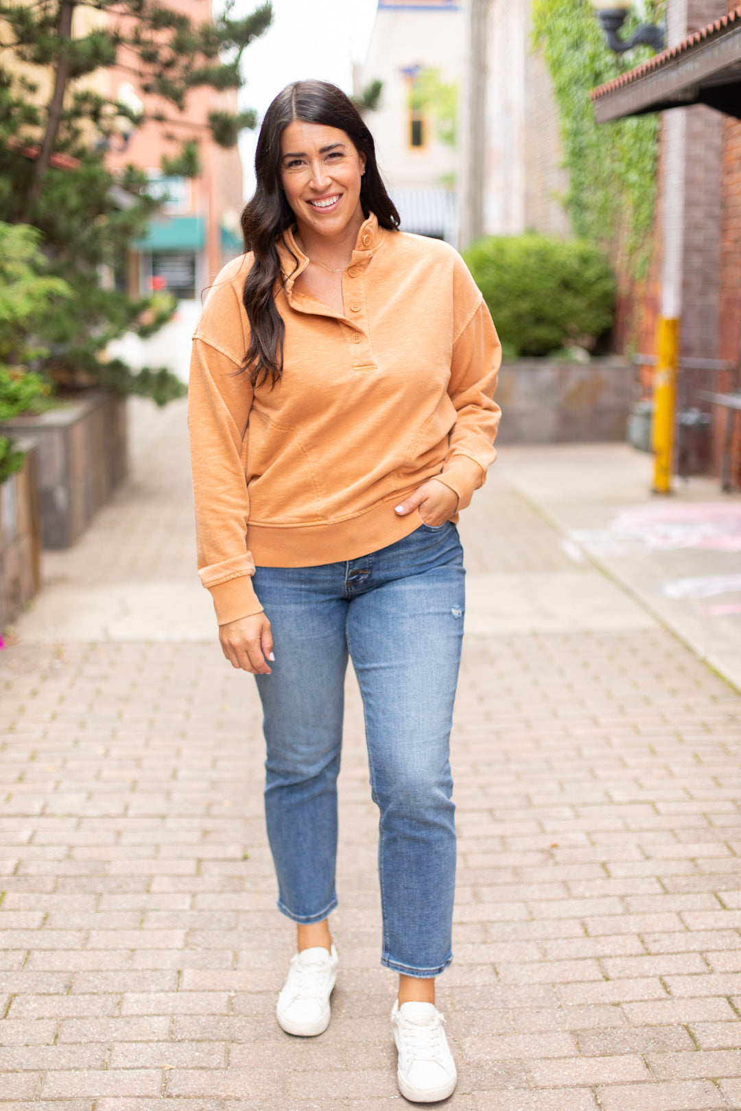 Thread & Supply Alora Button Front Pullover