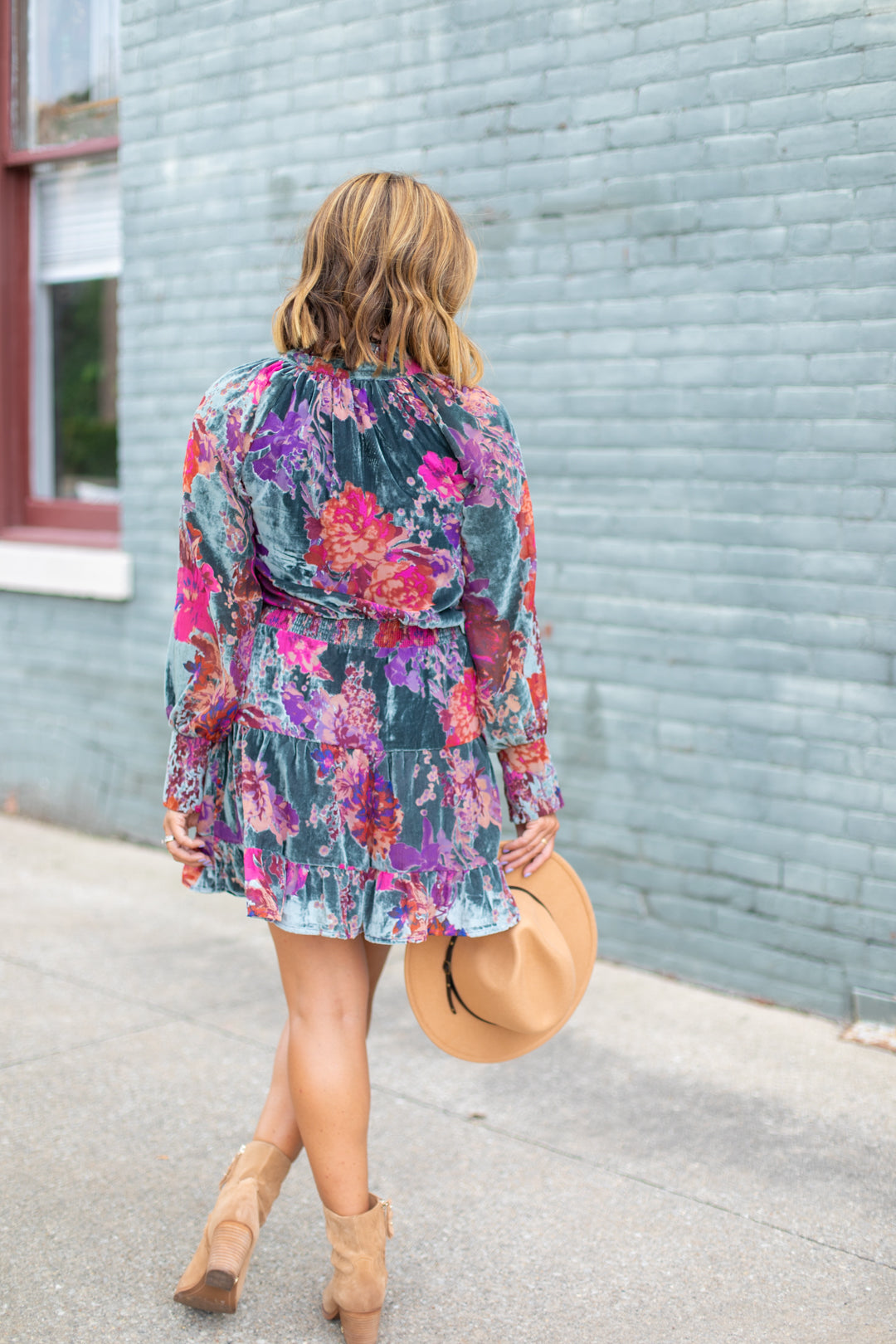 Kennedy Velvet Tiered Dress