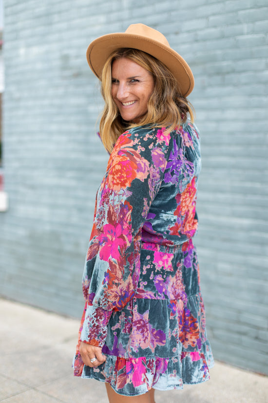 Kennedy Velvet Tiered Dress
