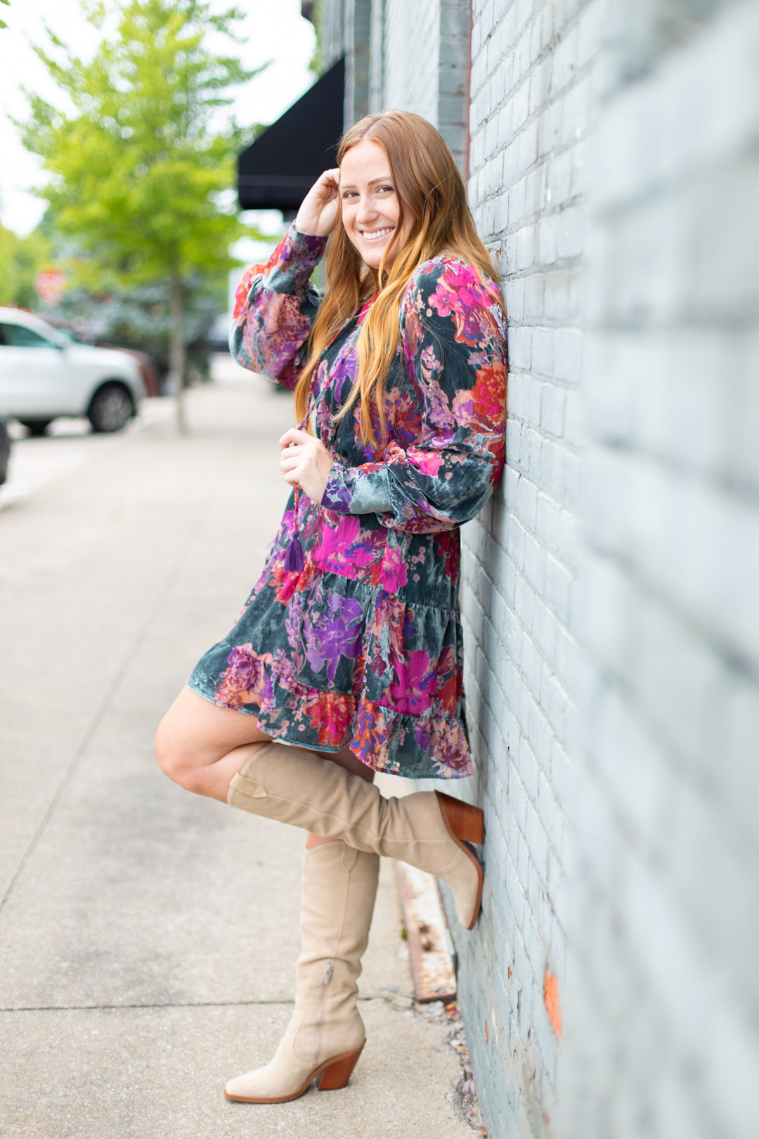 Kennedy Velvet Tiered Dress