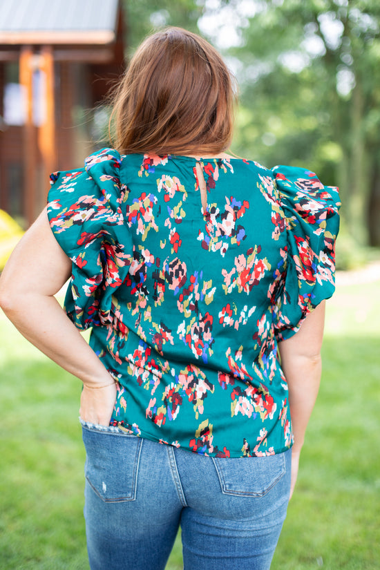 THML Kristen Abstract Floral Top