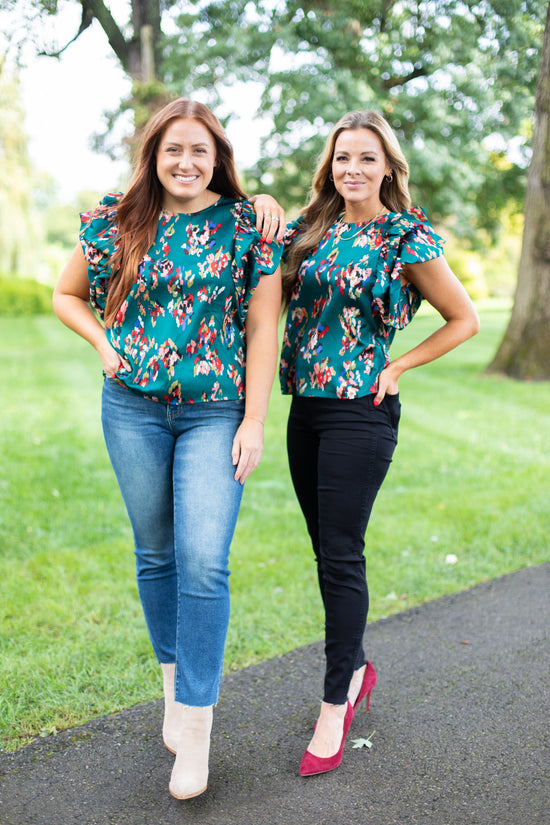 THML Kristen Abstract Floral Top