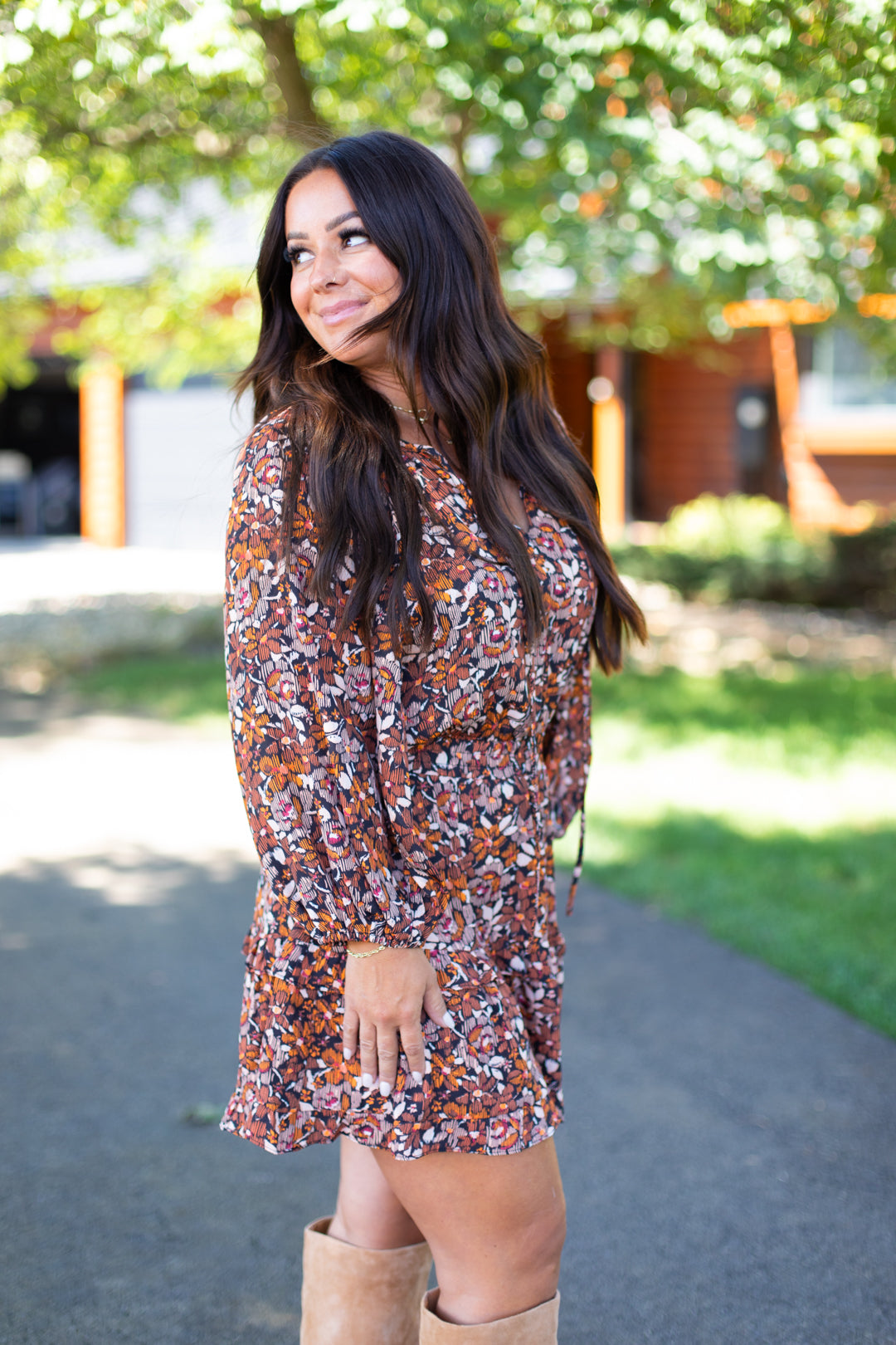 Autumn Tiered Mini Dress