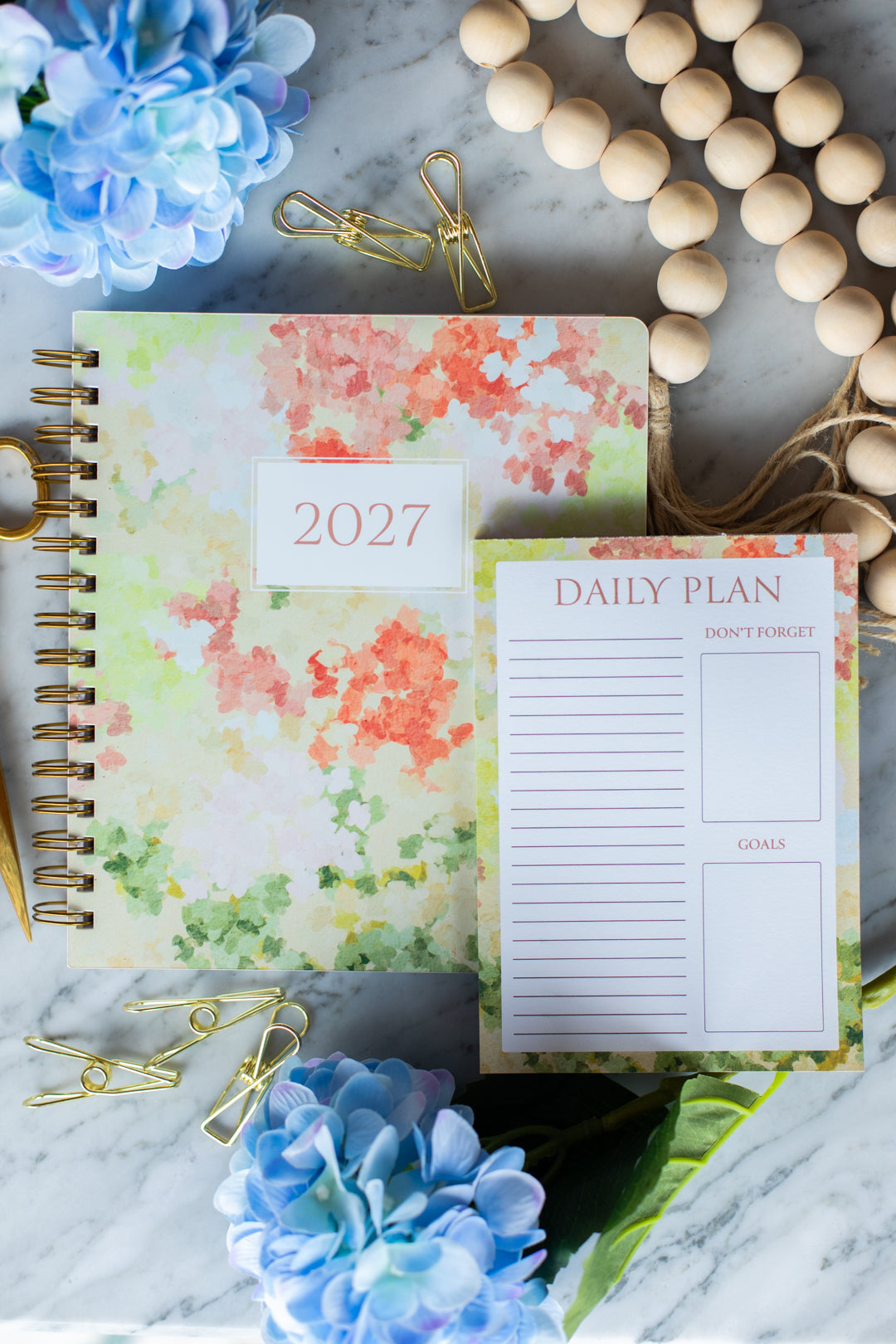 Bundle: 2027 Painted Garden Planner + Notepad