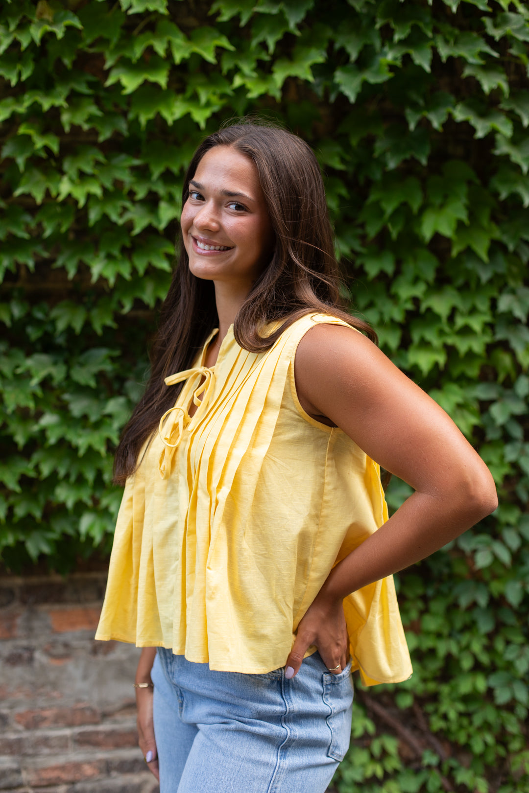 Joy Bow Detail Top