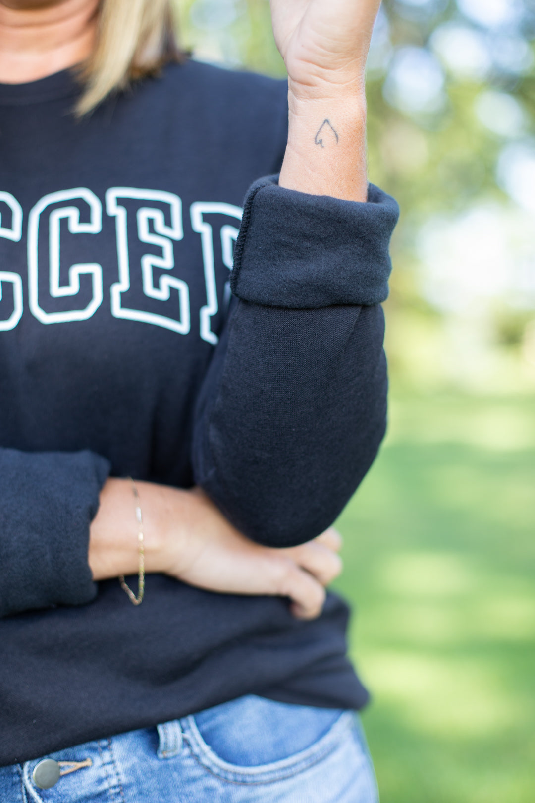Embossed Puff Soccer Sweatshirt