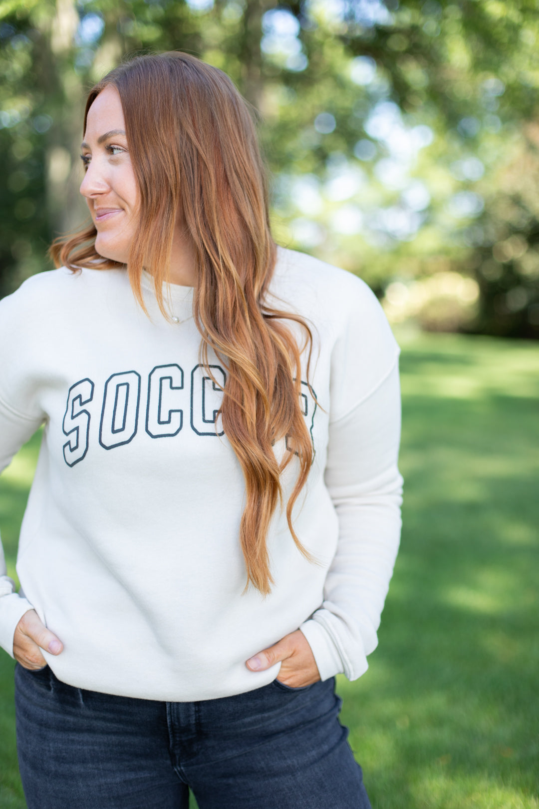 Embossed Puff Soccer Sweatshirt
