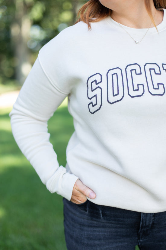 Embossed Puff Soccer Sweatshirt