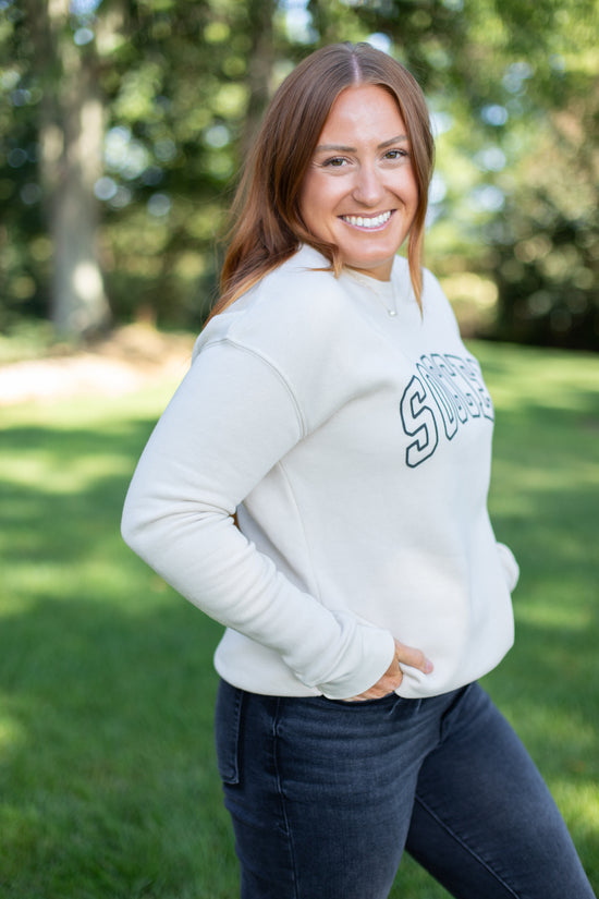 Embossed Puff Soccer Sweatshirt