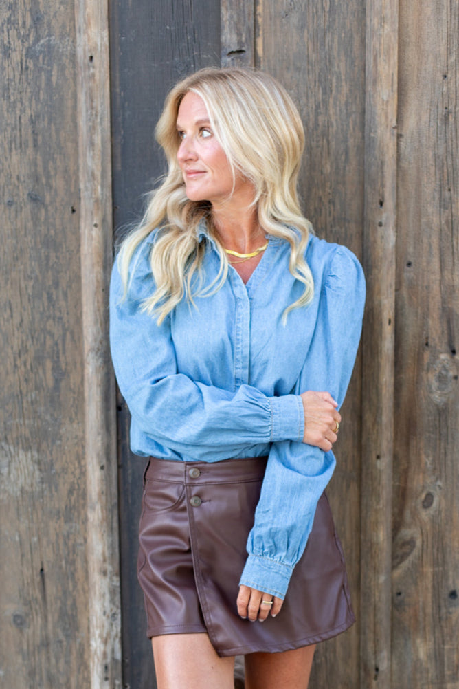 Haysville Denim Button Up