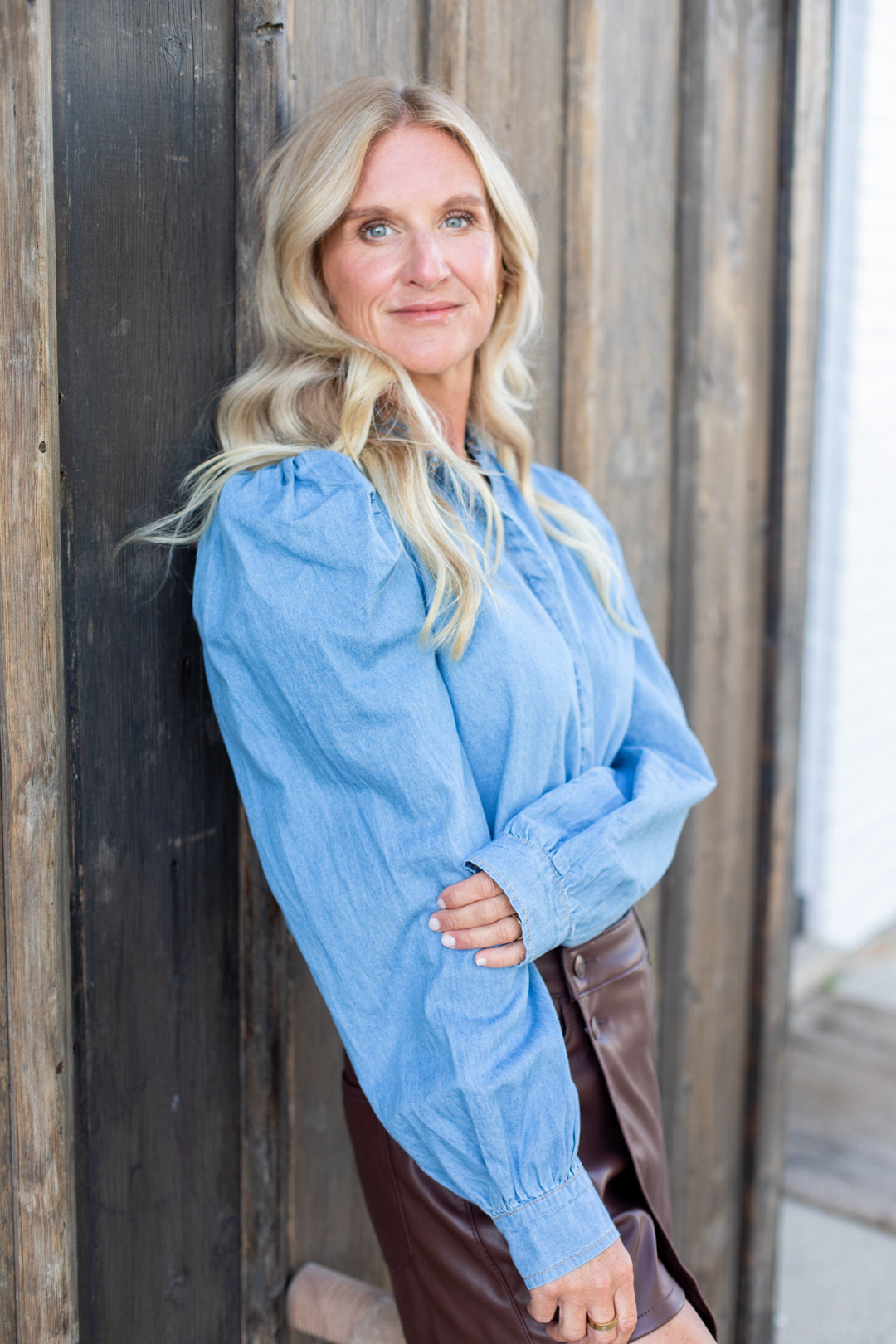 Haysville Denim Button Up
