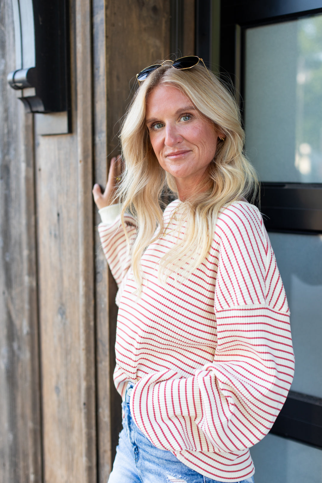 Half Time Striped Long Sleeve