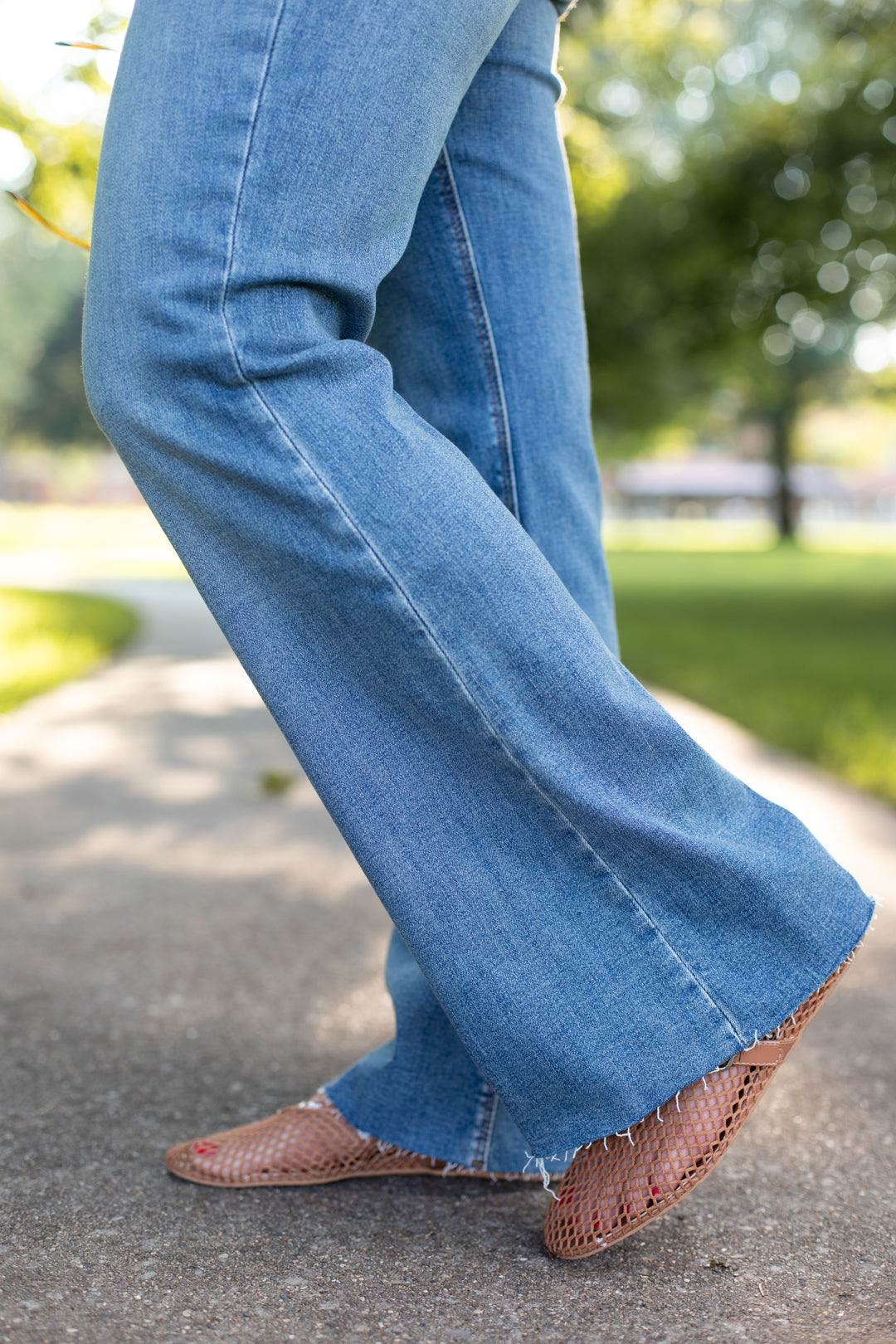 Kut from the Kloth Stella Raw Hem Flare - Hardworking