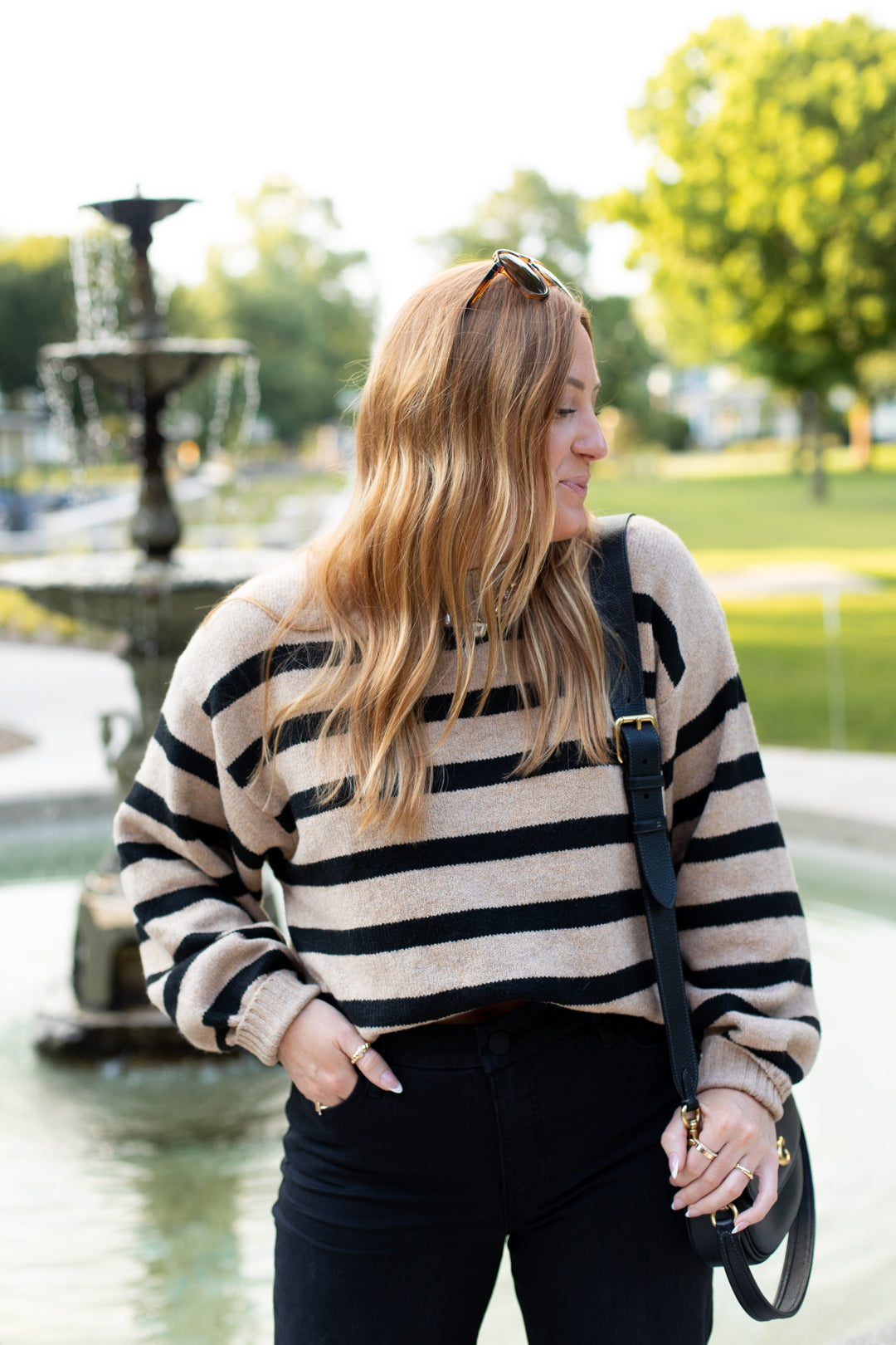 Brenna Striped Pullover