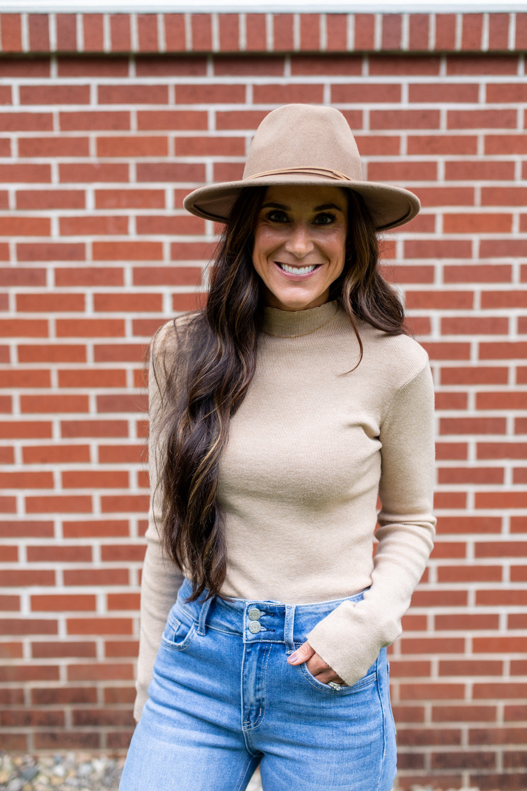 Eliza Ribbed Mock Neck