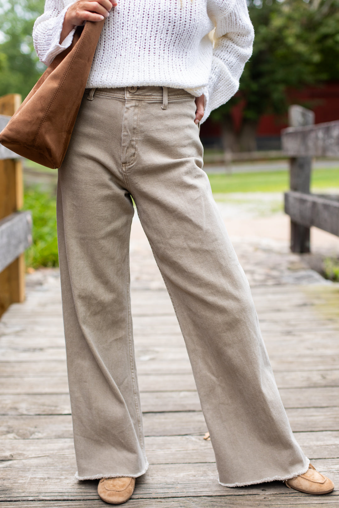Stone Wide Leg Pants