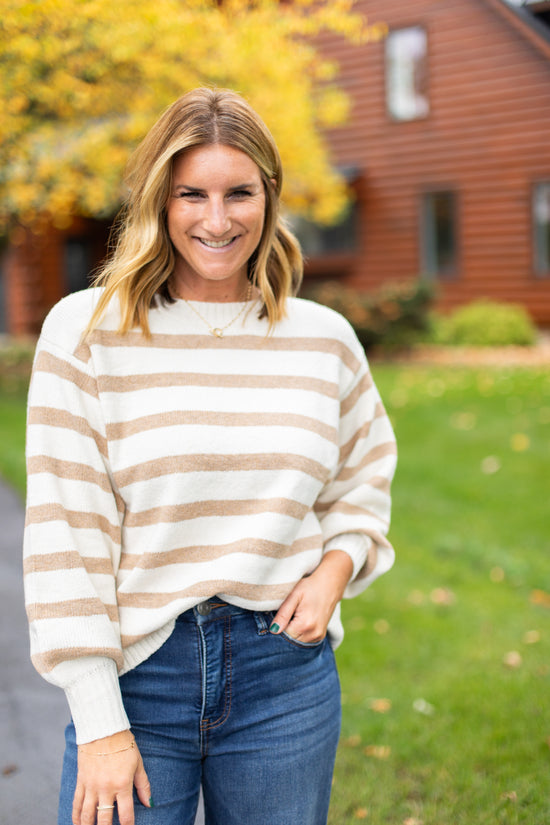 Brenna Striped Pullover