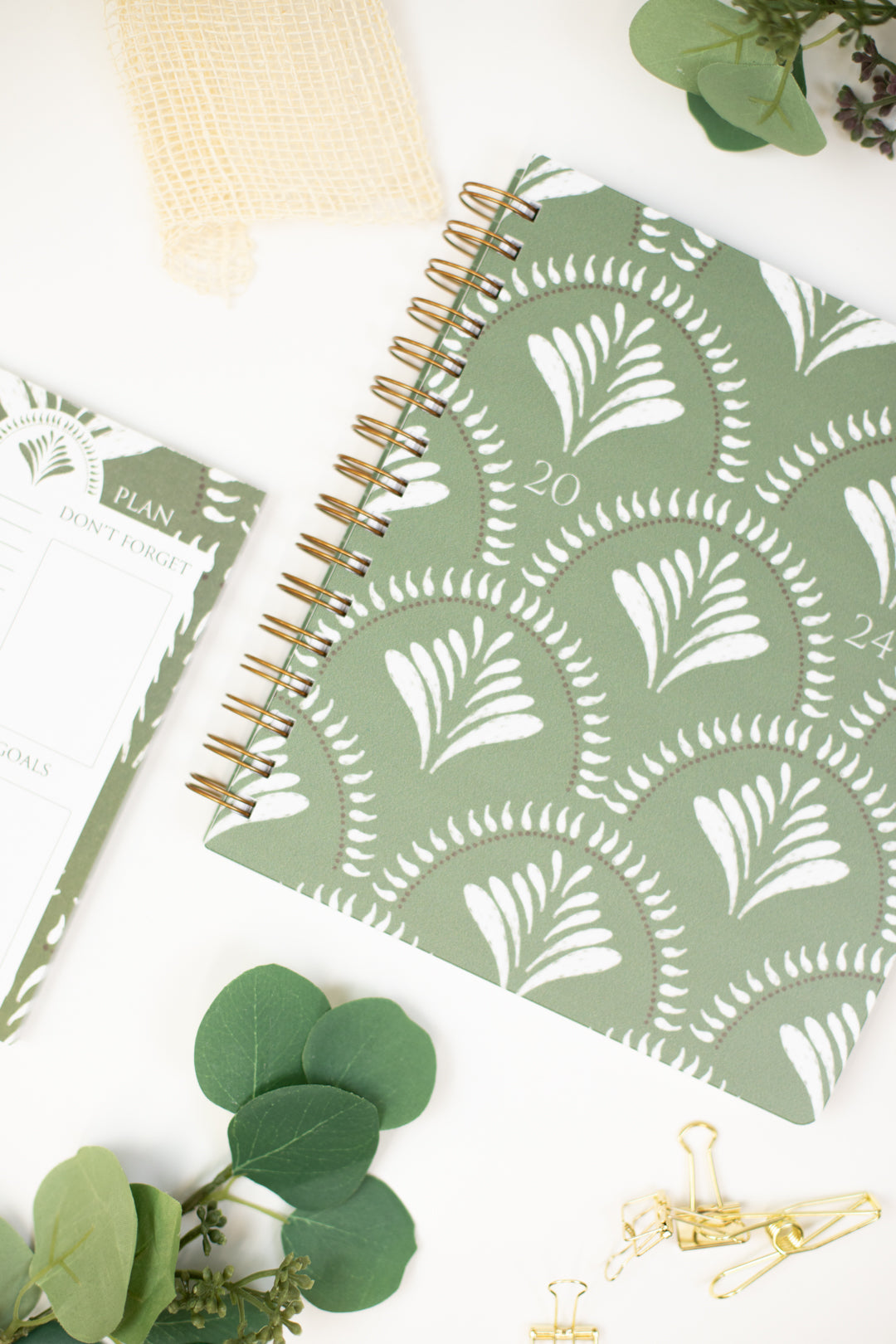 2024 Planner + Notepad Bundle: Olive Paradise