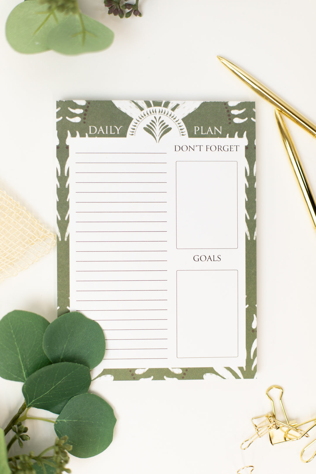 2024 Planner + Notepad Bundle: Olive Paradise