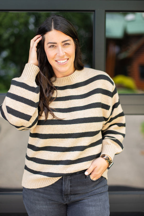 Brenna Striped Pullover