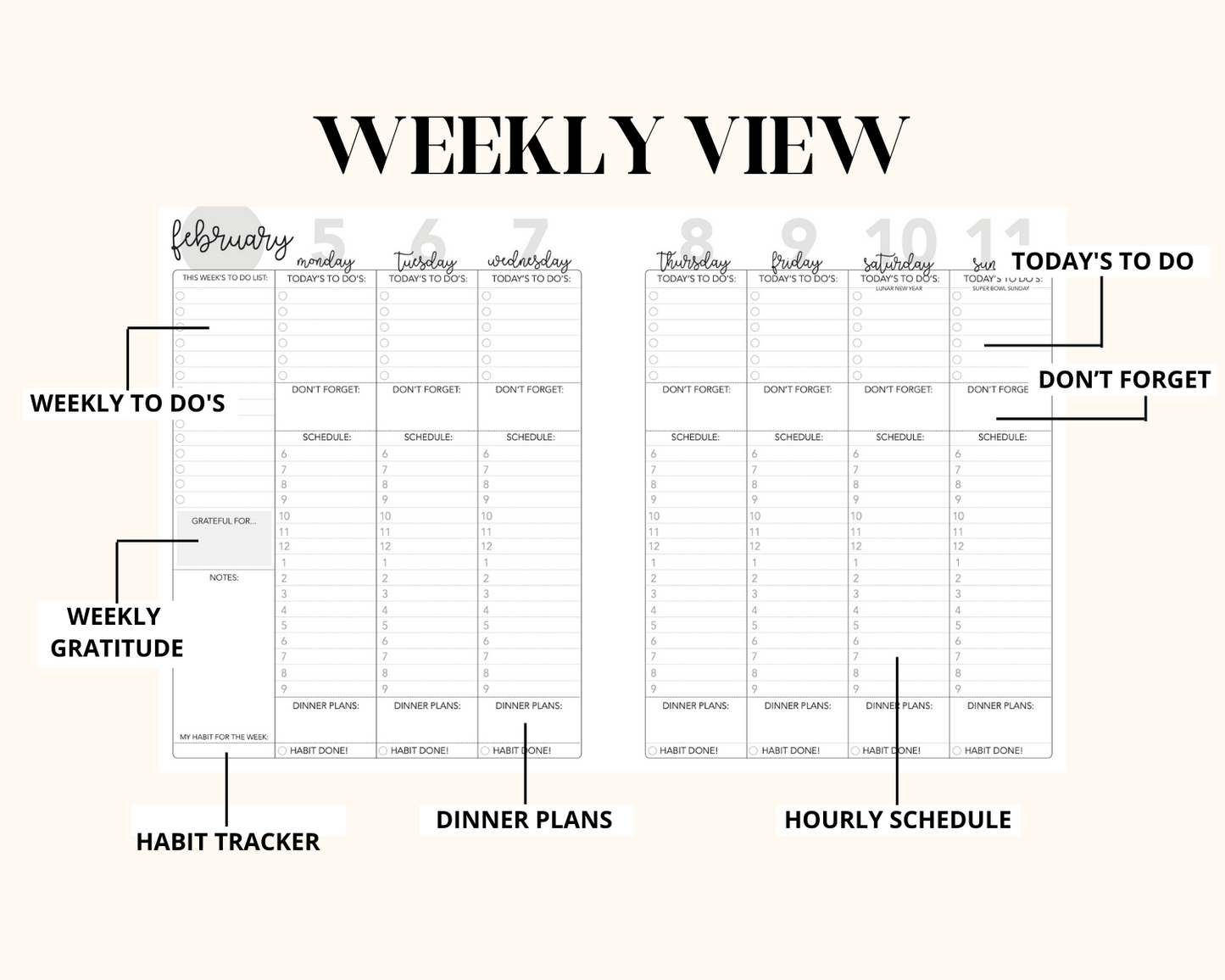 2024 Life + Style Weekly Planner: Terracotta