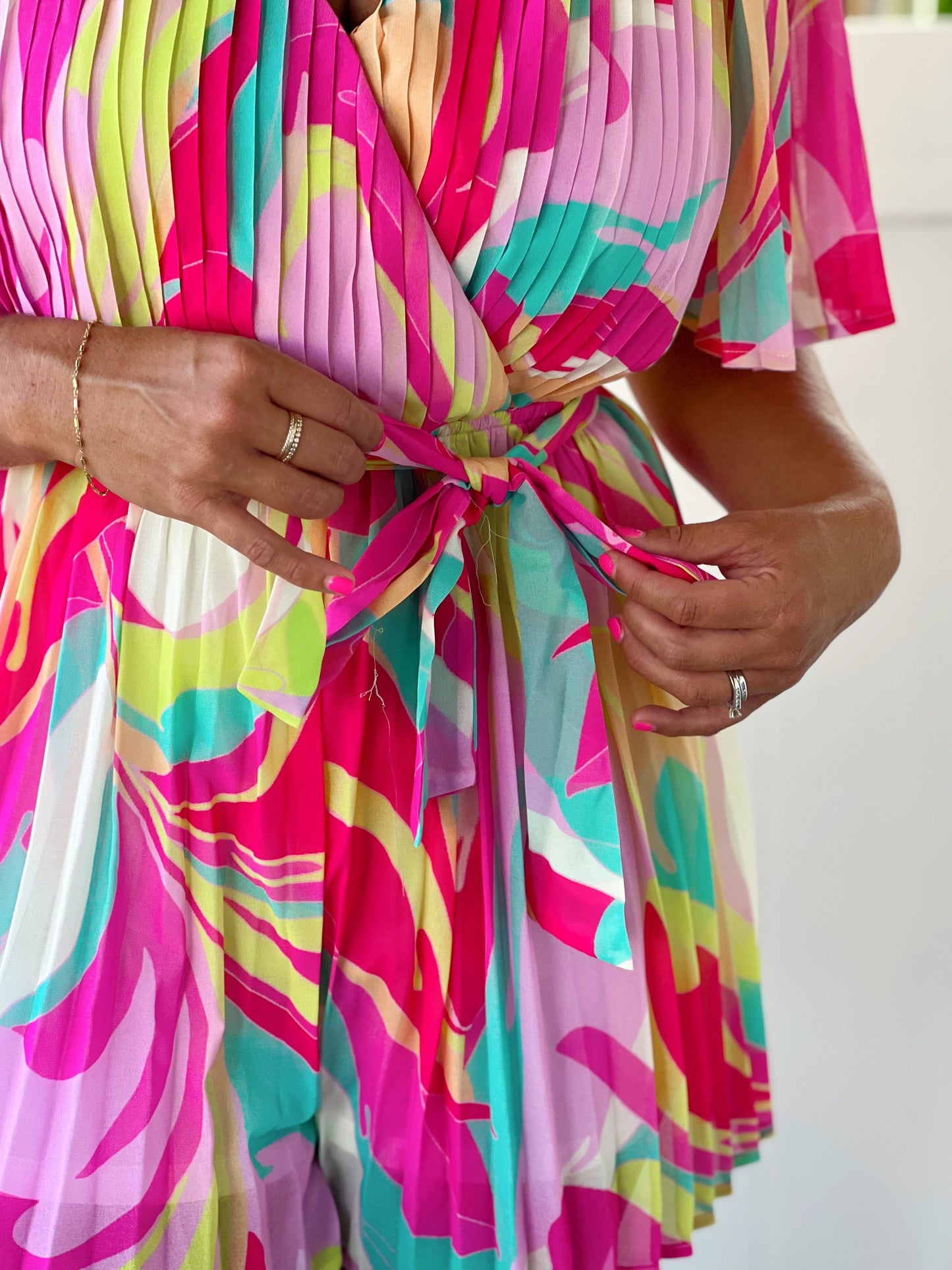Surplice Tie Waist Romper