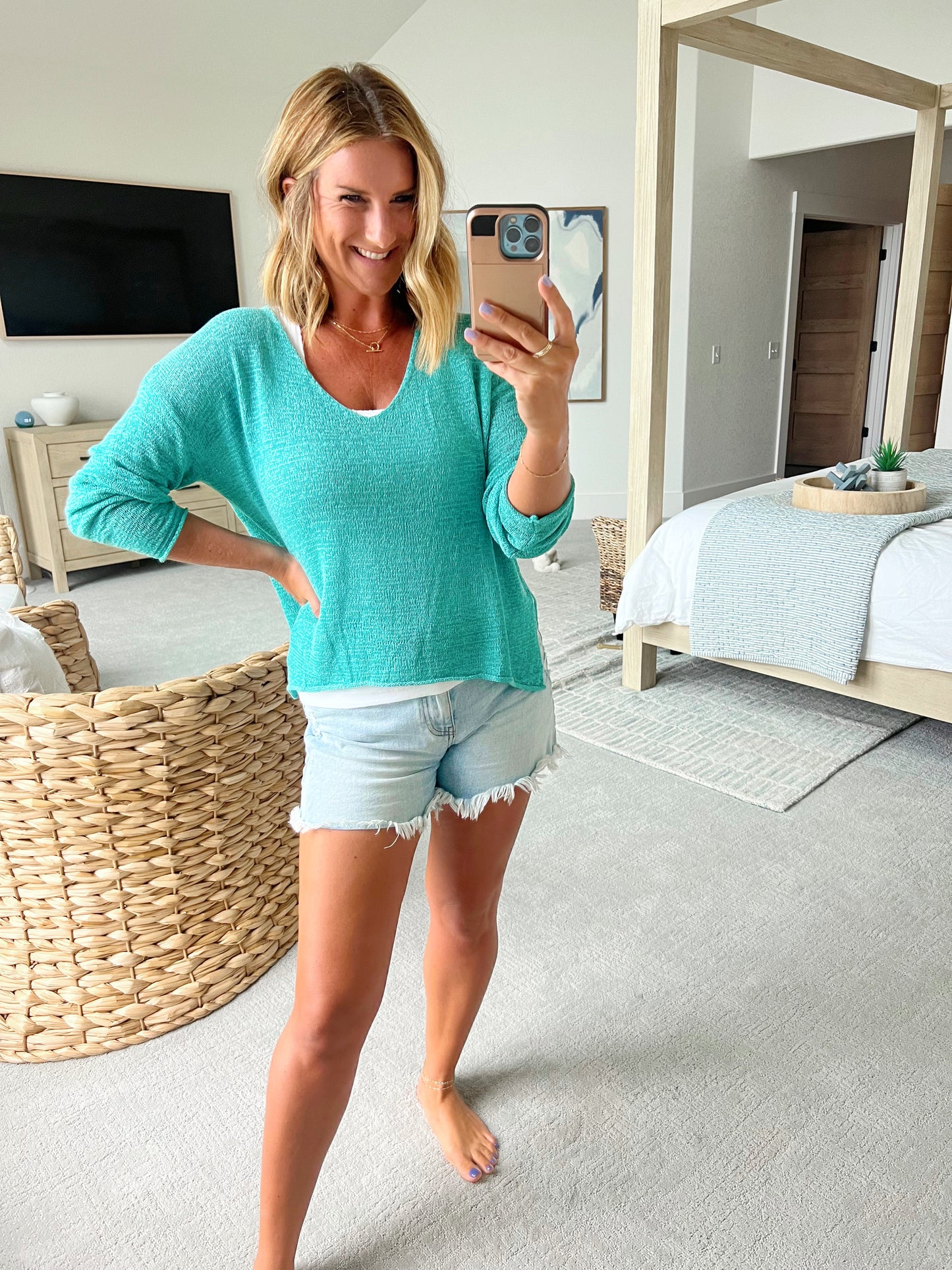 Katelyn V-Neck Knit Sweater