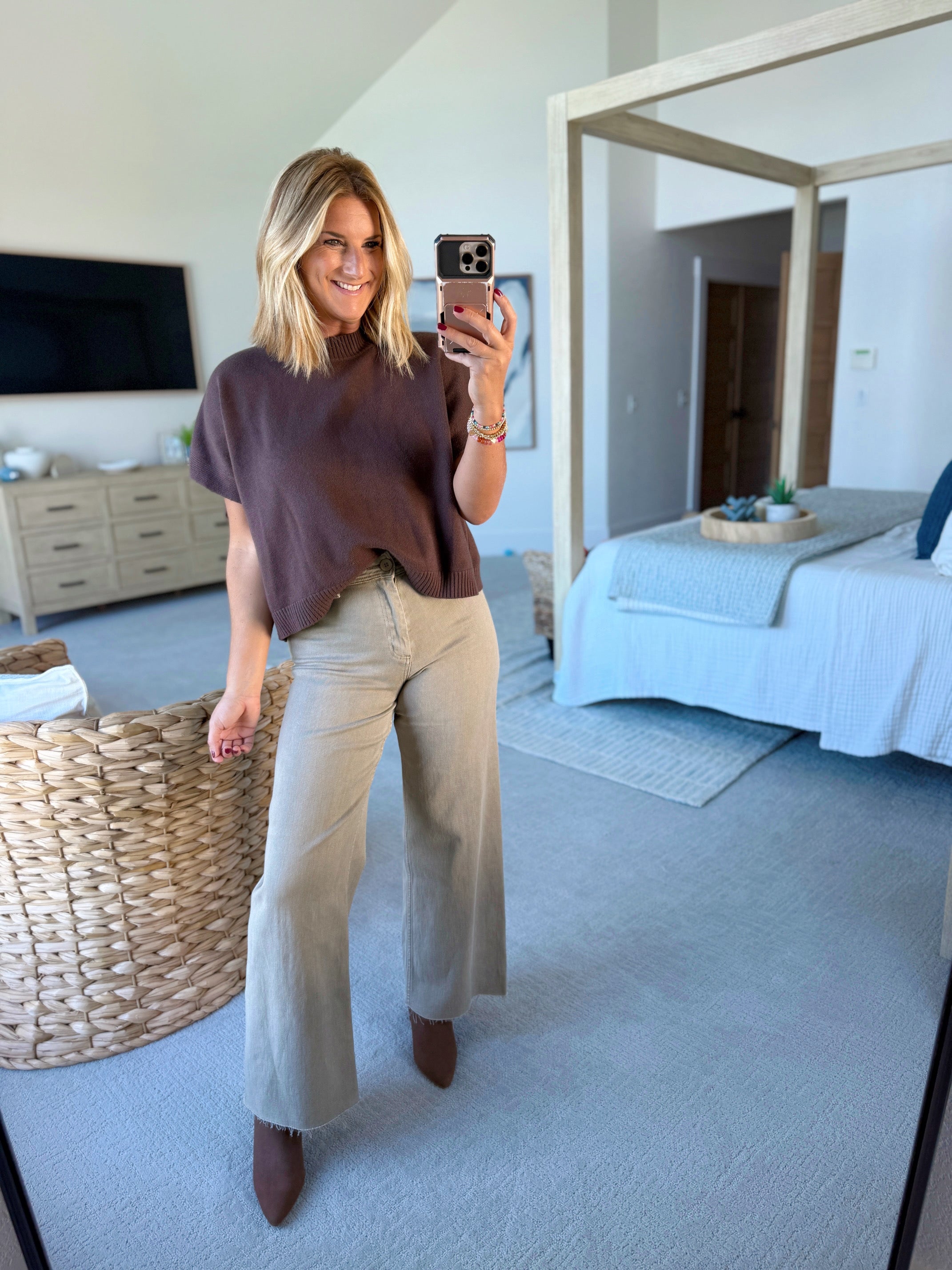 Stone Wide Leg Pants