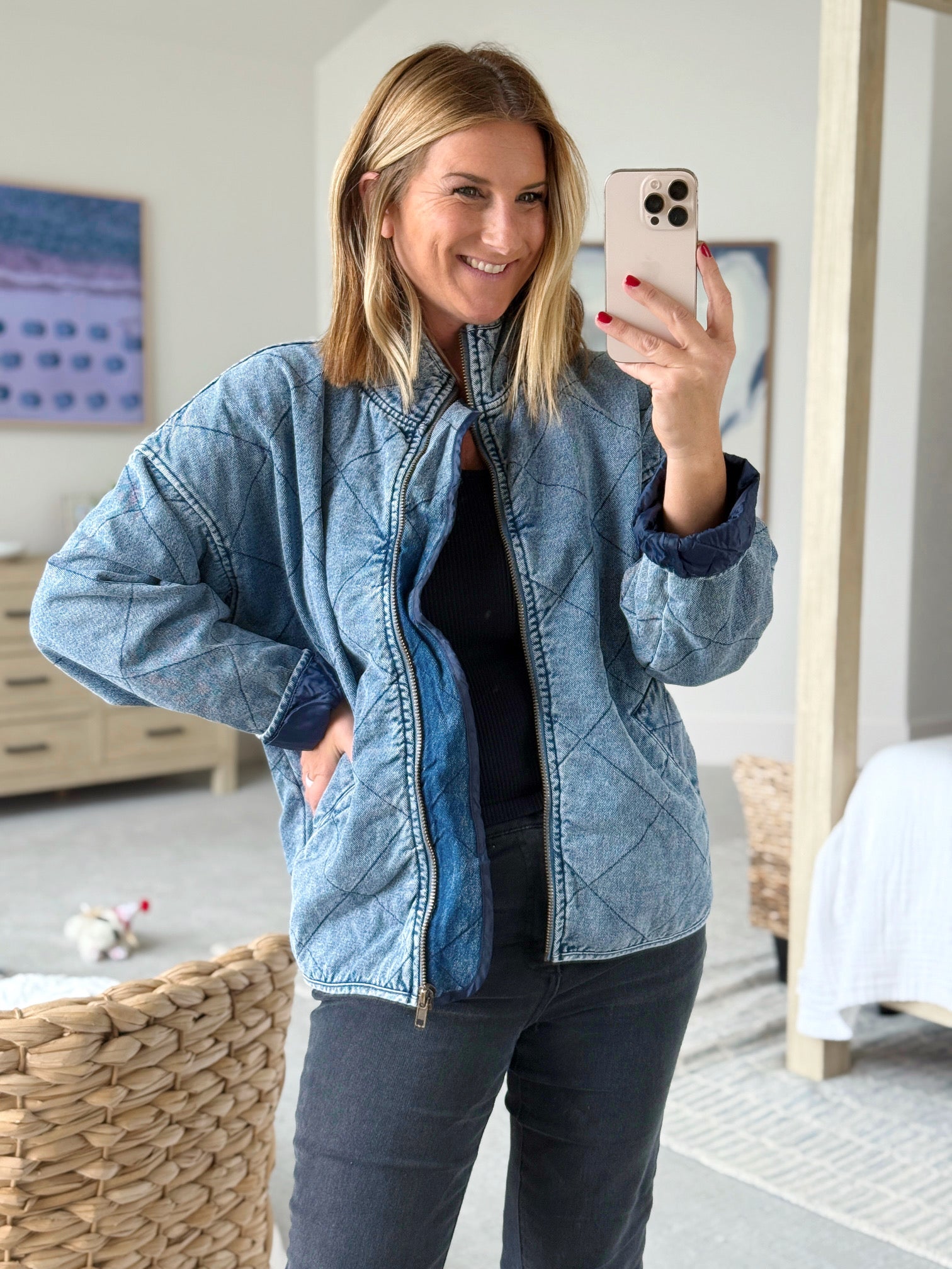 Denim Quilted Jacket
