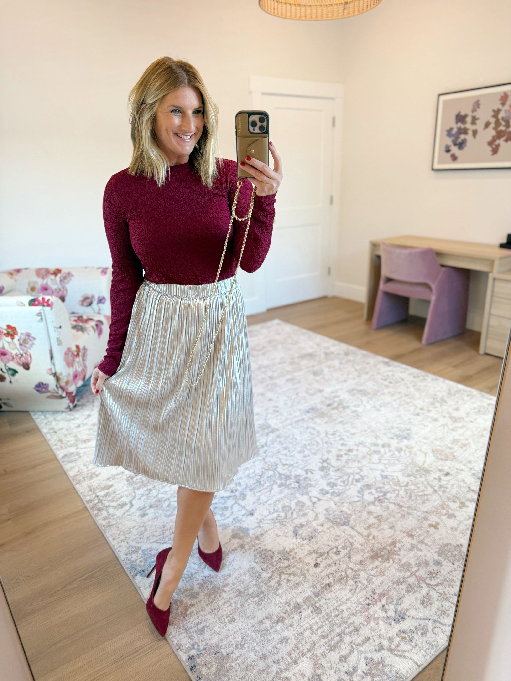 THML Sweet Tidings Pleated Skirt