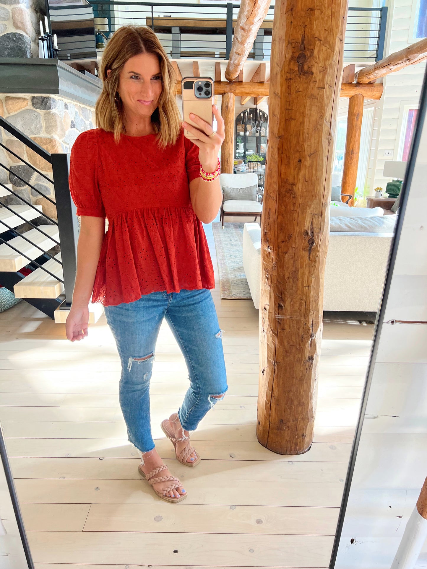 Thermal peplum top online