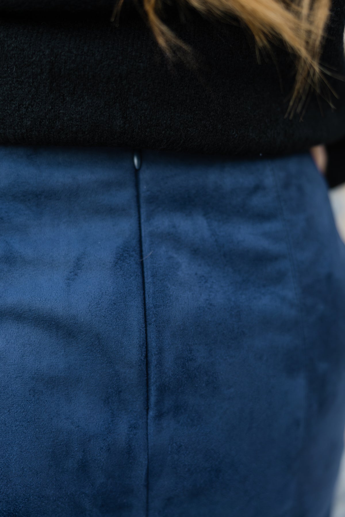Midnight Blues Faux Suede Skirt