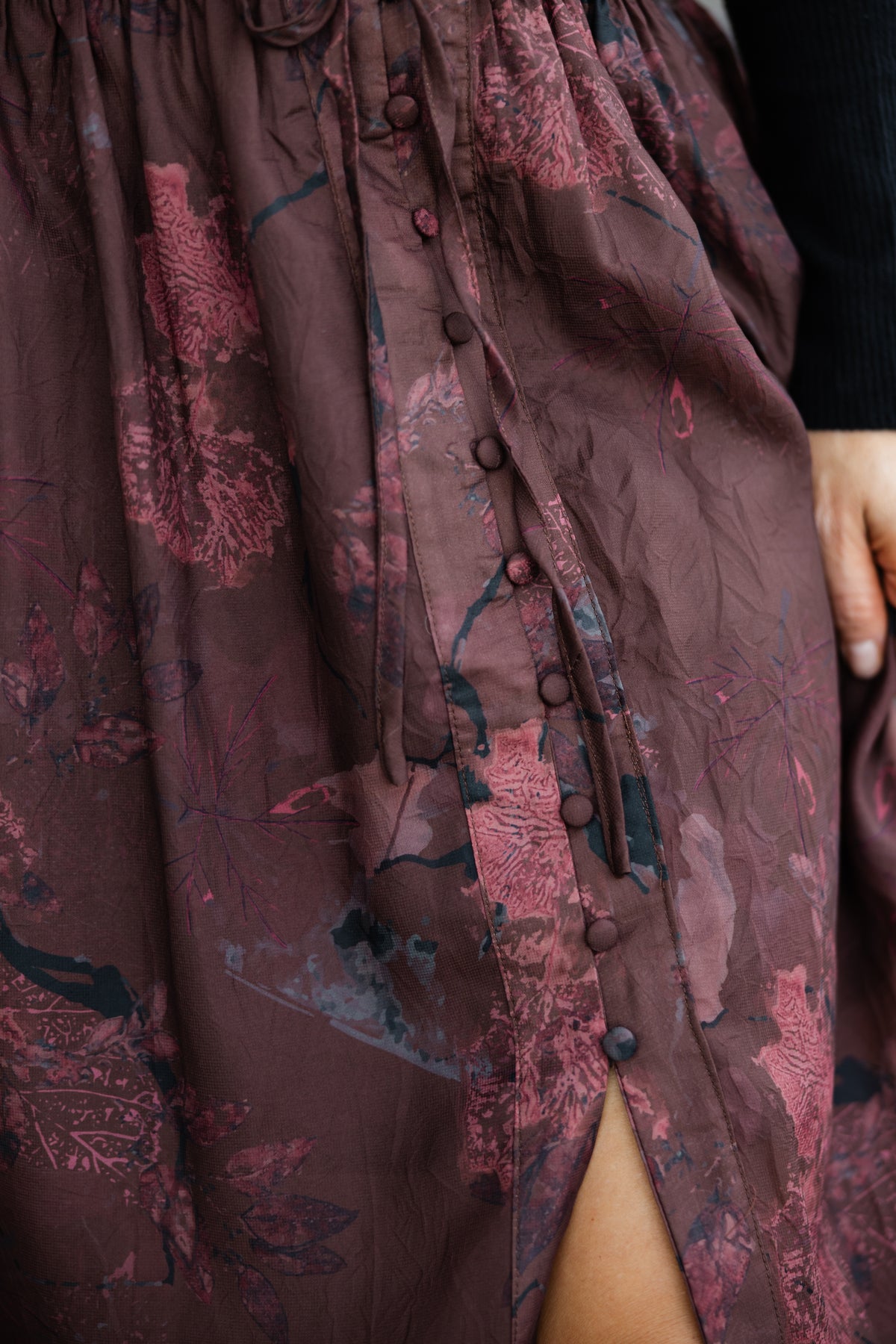 Kate Floral Button Front Maxi Skirt