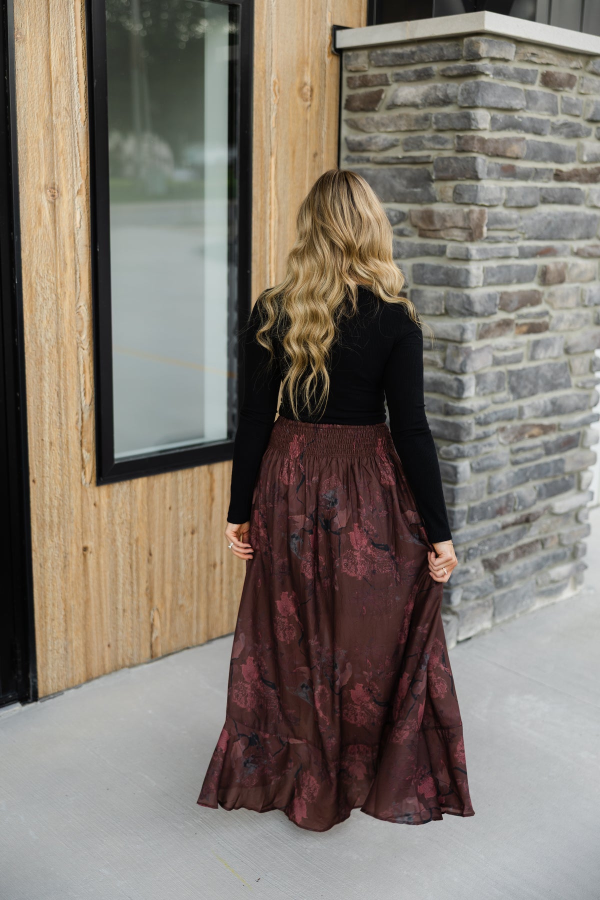 Kate Floral Button Front Maxi Skirt