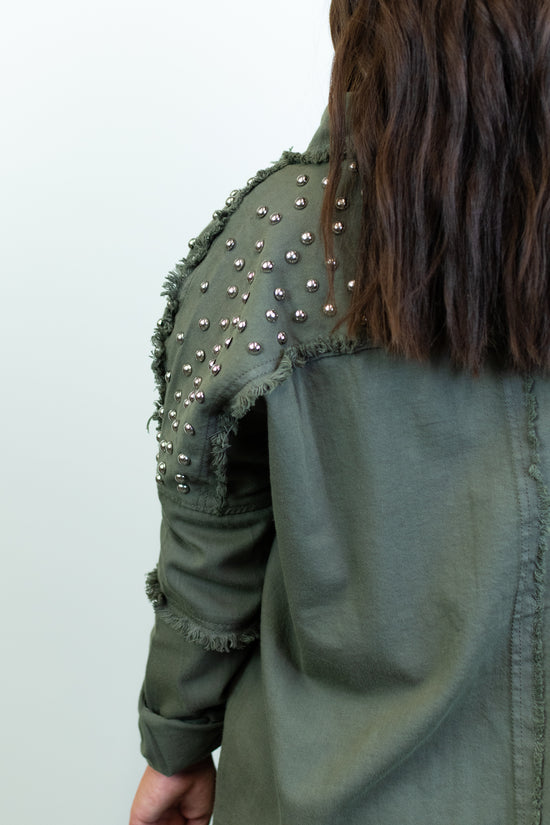 Elan Billie Studded Military Jacket | FINAL SALE