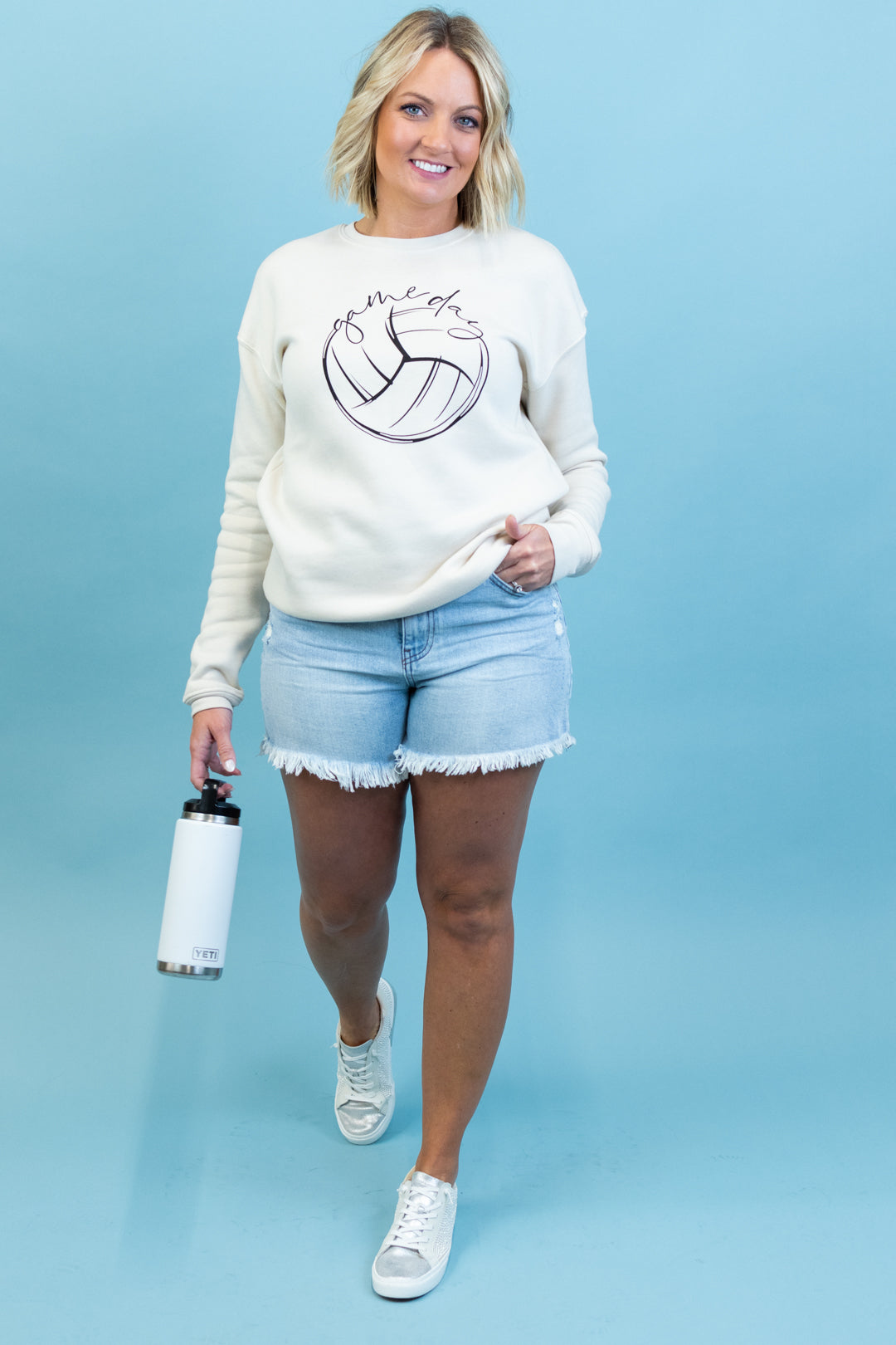 Load image into Gallery viewer, Volleyball Graphic Sweatshirt
