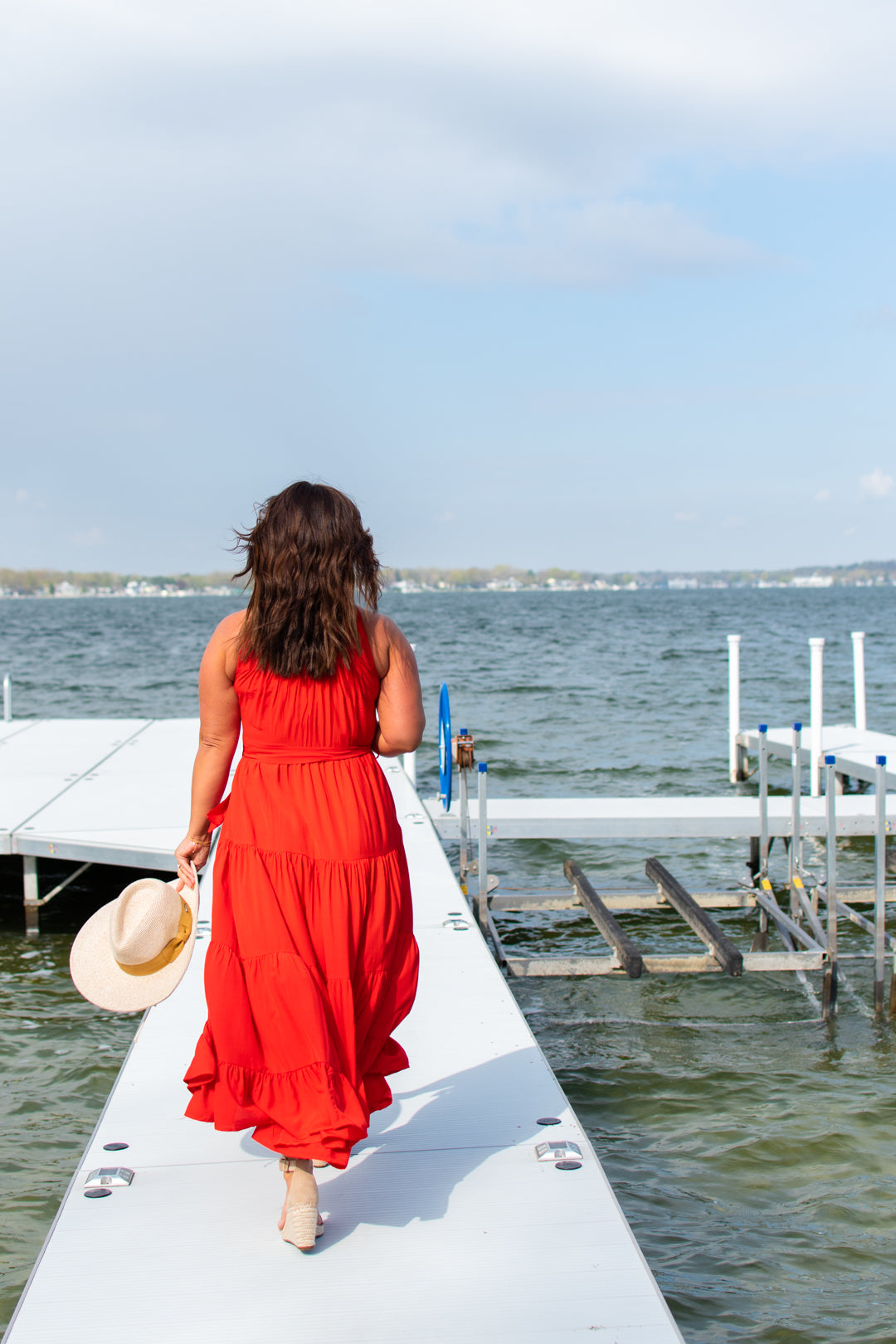 Ruffle Neck Tiered Midi Dress | FINAL SALE