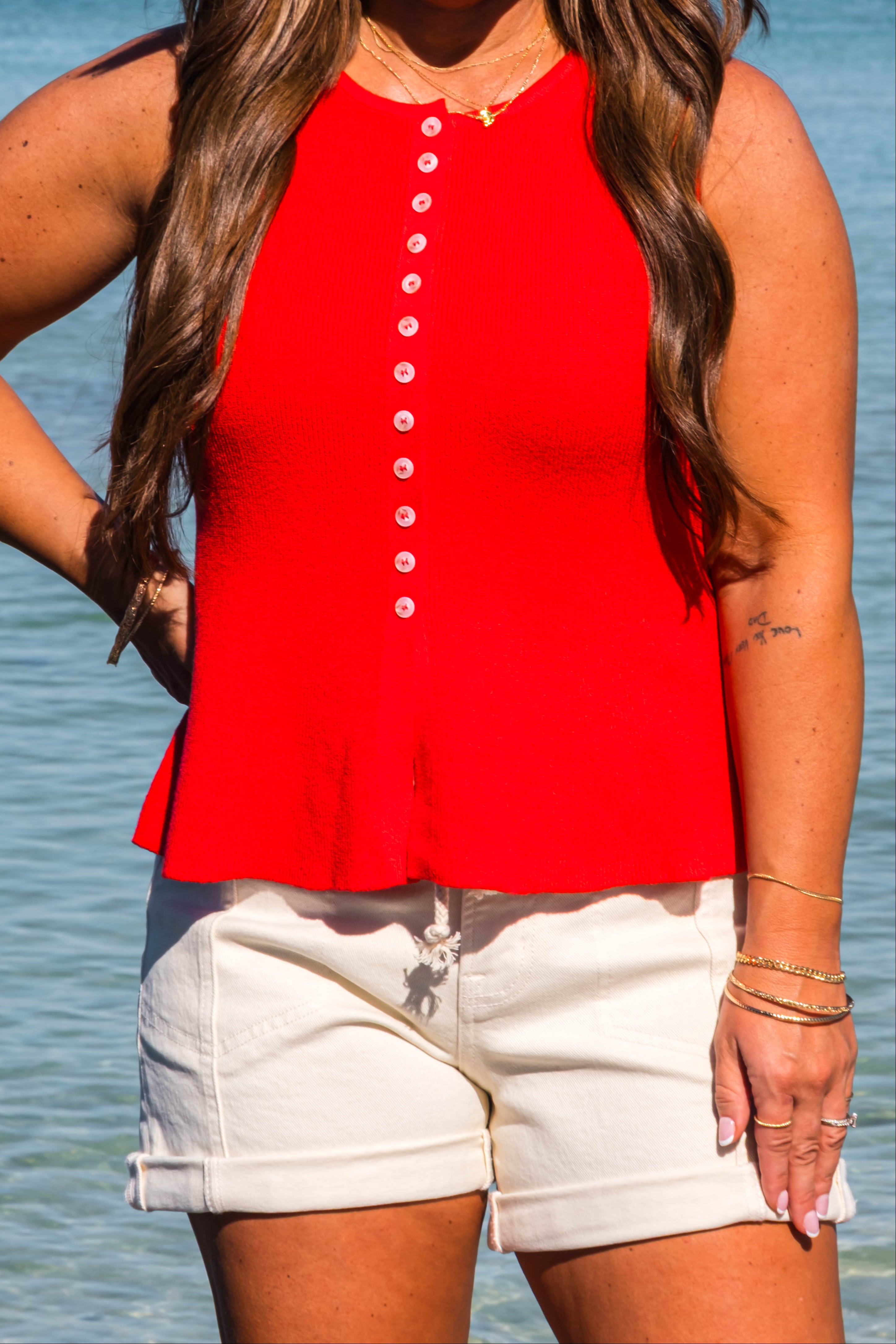Vervet High Rise Drawstring Cuffed Short